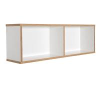 Étagère Murale 2 Niches Décor Chêne Doré Finn Blanc / Chêne Doré TU