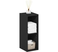 Étagère murale 2 niveaux, gain de place - Bibliothèque - Largeur 20 cm - Bois noir