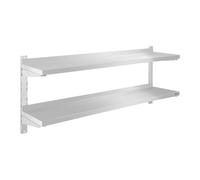 Étagère murale - 2 plateaux - 140 cm | Royal Catering