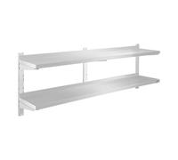 Étagère murale - 2 plateaux - 160 cm | Royal Catering