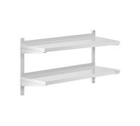 Étagère murale - 2 tablettes - 40 x 100 cm | Royal Catering