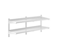 Étagère murale - 2 tablettes - 40 x 140 cm | Royal Catering