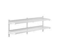 Étagère murale - 2 tablettes - 40 x 160 cm | Royal Catering