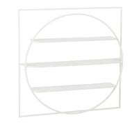 Etagère murale 3 niveaux 80x13,5x80 cm en métal blanc - METTI