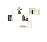 Etagère murale 3 tablettes Oscillia en bois - Blanc