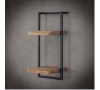 Etagère murale 30x25x65 cm en acacia massif et métal - ALONG