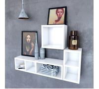 Etagère murale 30x30x20cm carrée blanche de rangement 1 emplacement - PERSONALYZ CUBE