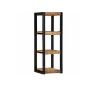 Etagère murale 35x35x100 cm bois de manguier brut massif, étagère flottante, étagère de buanderie, étagère pour CD, 4015935