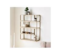 Etagère murale 5 niveaux 48x18x64 cm en métal beige