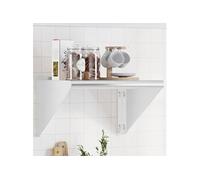 vidaXL Étagère murale 50x45x31 cm argenté acier inoxydable, étagère flottante, étagère murale d'exposition, panneau 30276 Gris G