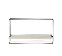 Etagère murale 65x15x35 cm en marbre blanc et métal