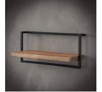 Etagère murale 65x25x30 cm en acacia massif et métal - ALONG