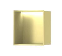 Étagère murale à LED avec rangement pour douche, organiseur de salle de bain en acier inoxydable, bandes lumineuses modernes, pas besoin de carrelage