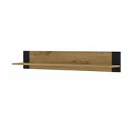 Étagère murale - AC-Déco - Mondi - Beige - L 125 cm - Bois avec bandes noires