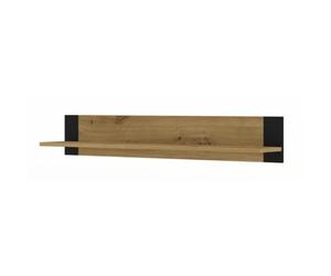 Étagère murale - AC-Déco - Mondi - Beige - L 125 cm - Bois avec bandes noires