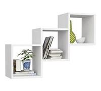 Étagère murale AKORD STAR Blanche 78 cm façade Blanche 3 étagères 78x20x55 cm Blanc G