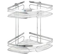 Étagère murale angle pour salle de bain - Acier - fond ABS - 2 paniers WENKO