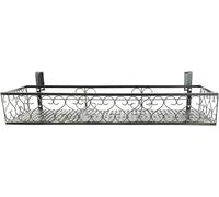 Étagère murale avec crochets - Support pour plantes et fleurs - Présentoir à plantes - Conception durable en métal - Dimensions : 500 x 200 x 120 mm