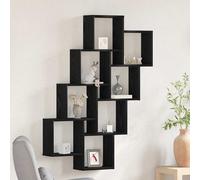 vidaXL Étagère murale Cube – Support suspendu, compartiments, meuble flottant moderne – Blanc bois d'ingénierie