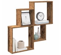 vidaXL Étagère murale cube Gris béton 80x15x78,5 cm Bois d'ingénierie