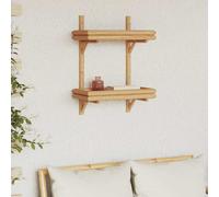 Étagère Murale avec étagère Montage mural Marron Bambou Étagère Armoire vidaXL v