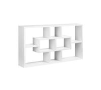 Etagère murale bibliothèque avec 8 cubes 85 x 14,5 x 47,5 cm blanc