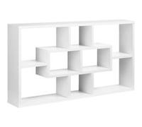 HOMCOM Étagère Murale Bibliothèque avec 8 Cubes 85 x 14,5 x 47,5 cm Blanc | Étagère de Rangement Suspendue, Design Moderne, pour Salon, Salle de Séjour