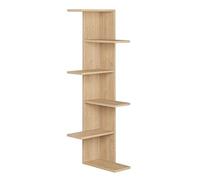 Etagère murale, bibliothèque coloris chêne cambrian - longueur 37 x profondeur 24 x hauteur 141 cm - -