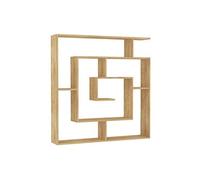 Etagère murale, bibliothèque en bois coloris chêne cambrian - longueur 125 x profondeur 22 x hauteur 129 cm - -