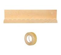 Etagère murale bois 42 x 9 cm Feston + masking tape doré à paillettes 5 m Beige G