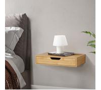 Étagère murale Bokn avec tiroir bambou 40 x 24 x 8 cm naturel