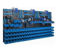 Étagère murale - BOTLE - 94 Boîtes - Dimensions 173x78cm - Couleur bleu - Plastique
