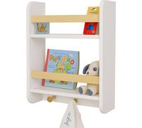 Étagère murale chambre d'enfant GINGER HOME avec crochets, blanc bois 50x60 cm