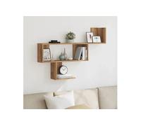 Etagère murale chêne artisanal 100x15x70 cm bois d'ingénierie 853199