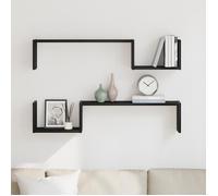 Étagère murale - Chêne noir - 100x15x20 cm - Bois d'ingénierie - Finition mate