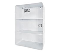 Etagere murale coloris blanc antique avec 3 etageres - Dim : L 30 x P 15 x H 45 cm - -