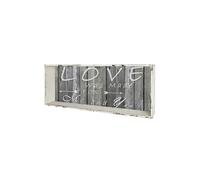 Etagere murale coloris blanc essuye-vintage - Dim : L 76 x P 12 x H 30 cm - -