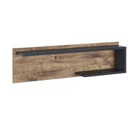 Etagère Murale Coloris chêne, Graphite - Longueur 150 x Profondeur 25 x Hauteur 42 cm