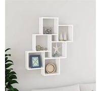 Vidaxl Étagère Murale Cube Blanc 78x15x93 Cm Bois D'Ingénierie