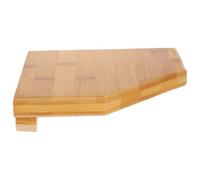 Étagère Murale D’angle en Bambou, Rangement Flottant pour Salle de Bain | Forme Éventail, Finition Bois , Installation Facile Matériel Inclus, Cuisine et Appartement