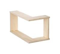Étagère murale d'angle - Double couche en bois, étagère de rangement, organiseur mural pour présentation, design d'angle, solution décorative pour la maison, construction en bois robuste | pour
