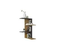 Etagère murale d'angle en bois imitation chêne artisan et matera - ET13038-1
