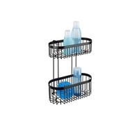 Etagère murale de douche indus Classic - L. 26 x H. 33 cm - Noir