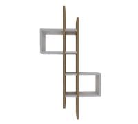 Etagère murale design effet bois ALBA - Blanc