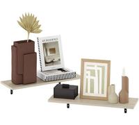 Étagère murale double de 60 cm en pin