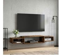Etagere murale - echelle etagere Vidaxl Meuble TV mural Montage mural Chêne fumé 140 x 28 x 21 cm