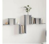 Étagère murale échelle VidaXL gris béton 104,5 x 10 x 43 cm - bois d'ingénierie