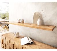 Étagère-murale Edge 145 cm Acacia naturel bord droit massif