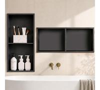 Étagère murale en acier inoxydable, double paroi, dimensions 70x28 cm, pour rangement