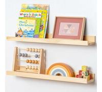 Étagère murale en bois Azomor pour chambre d'enfant, lot de 2, design multifonctionnel et sécurisé